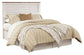 Willowton / Panel Headboard With Mirrored Dresser And 2 Nightstands