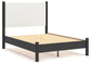 Cadmori Full Upholstered Panel Bed with Dresser and 2 Nightstands