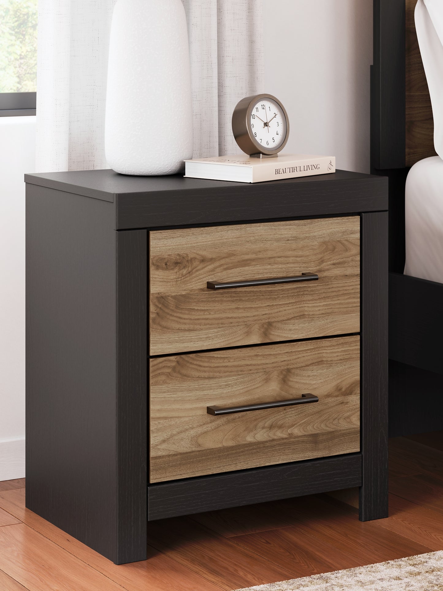 Vertani Twin Panel Bed with Nightstand