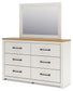 Linnocreek Full Panel Bed with Mirrored Dresser