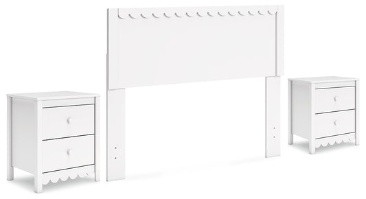 Hallityn Full Panel Headboard with 2 Nightstands