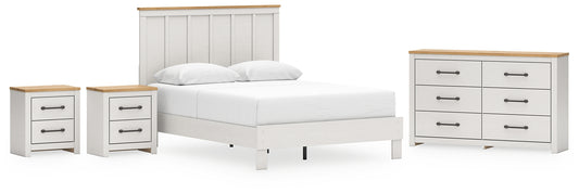 Linnocreek Queen Panel Bed with Dresser and 2 Nightstands