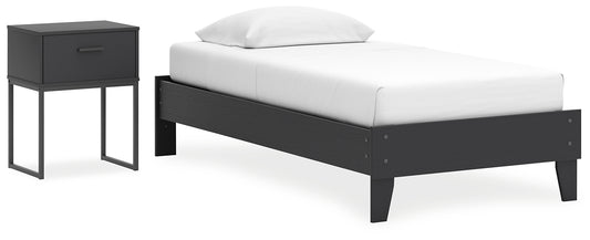 Socalle Twin Platform Bed with Nightstand