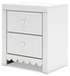 Mollviney Full Panel Storage Bed with Mirrored Dresser, Chest and Nightstand