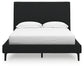 Cadmori Full Upholstered Bed with Mirrored Dresser, Chest and Nightstand