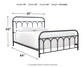 Nashburg Queen Metal Bed with Mattress