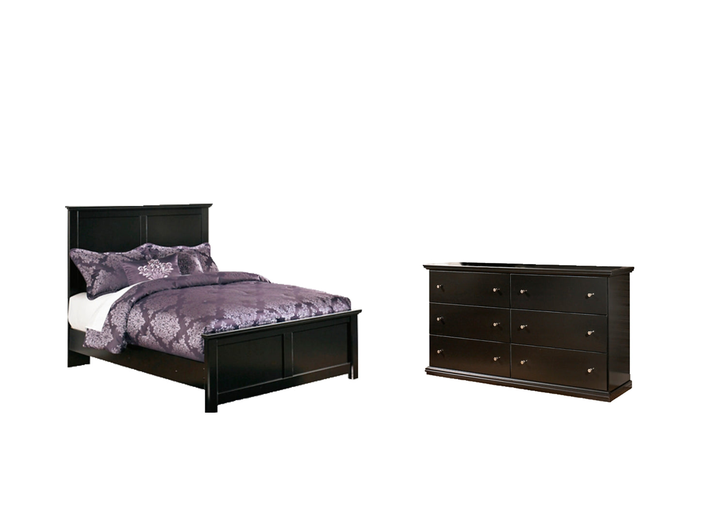 Maribel Full Panel Bed with Dresser