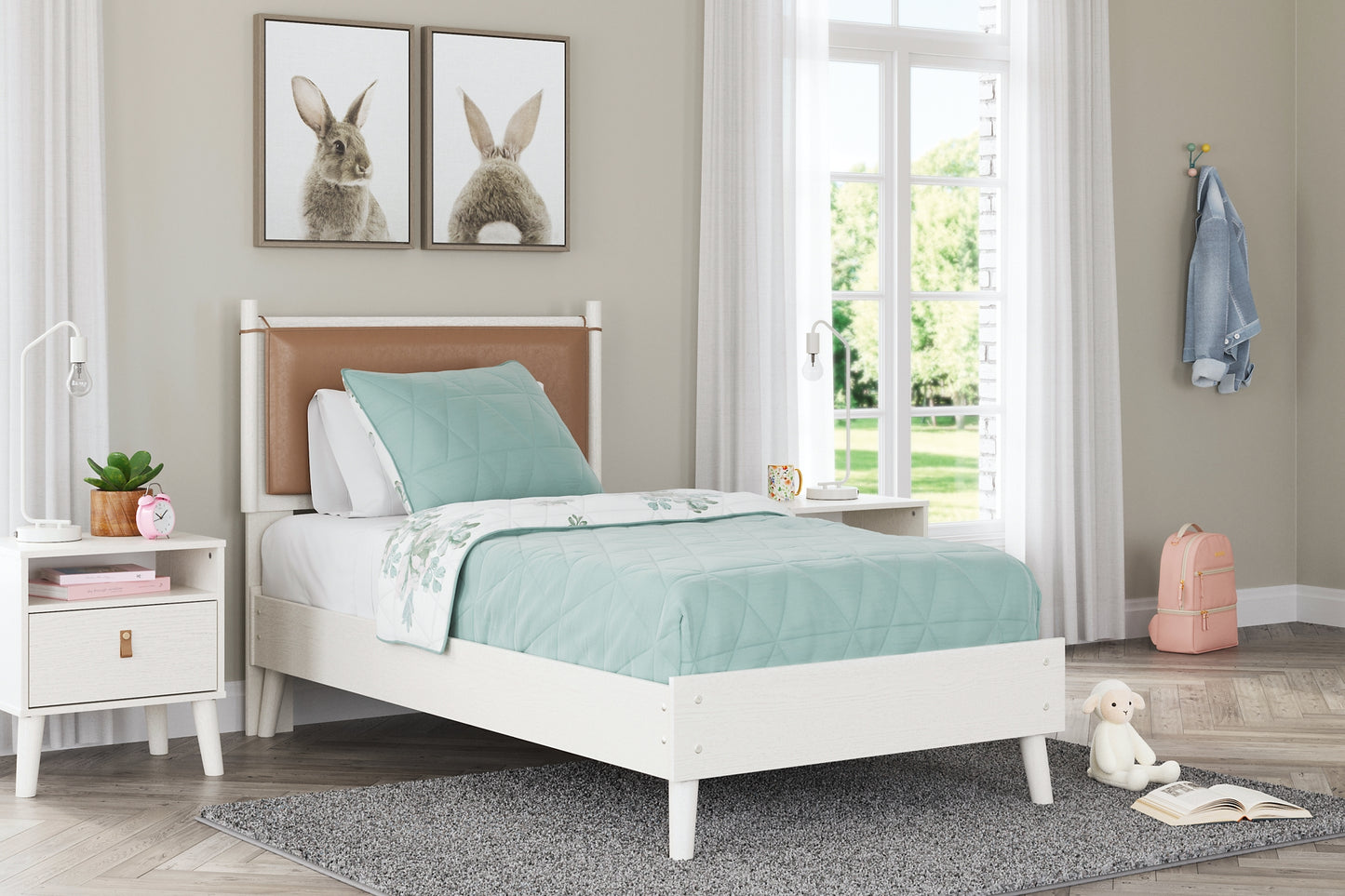 Aprilyn Twin Panel Bed with Dresser and 2 Nightstands